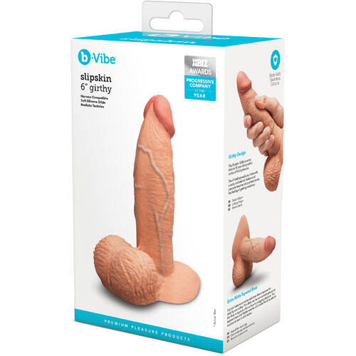 6" Slipskin Thick Silicone Cock