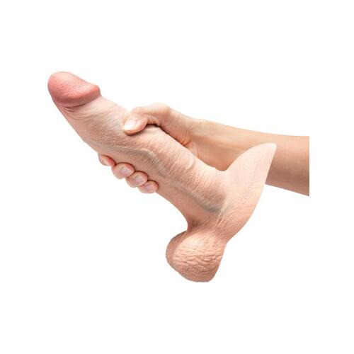 b - Vibe Slipskin Realistic Silicone Dildo - 9 in. Girthy Cream