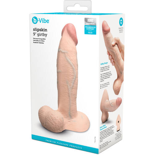 9" Slipskin Thick Silicone Cock
