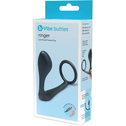 b-Vibe Butties Ringer Cock Ring and Plug