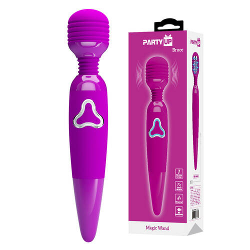 Party Up BRUCE Wand - Pink Pink 25 cm USB Rechargeable Massage Wand
