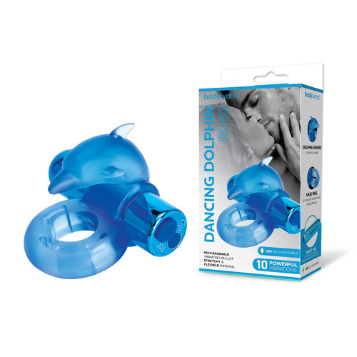 Bodywand Rechargeable Dancing Dolphin Ring  Usb Rechargeable Vibrating Cock Ring