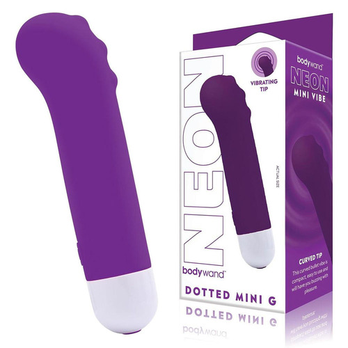 Bodywand Neon Dotted Mini G - Neon Purple Purple 12 cm USB Rechargeable Mini Vibrator