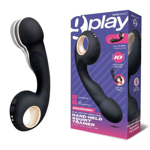 Bodywand G-Play Vibrating Squirt Trainer Black 17 cm USB Rechargeable Vibrator