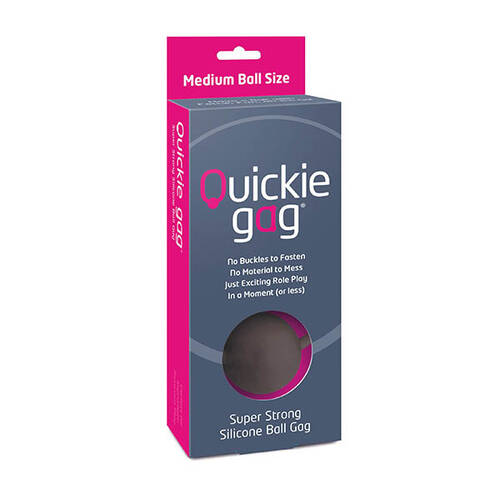 Quickie Gag Black Silicone Medium Ball Gag