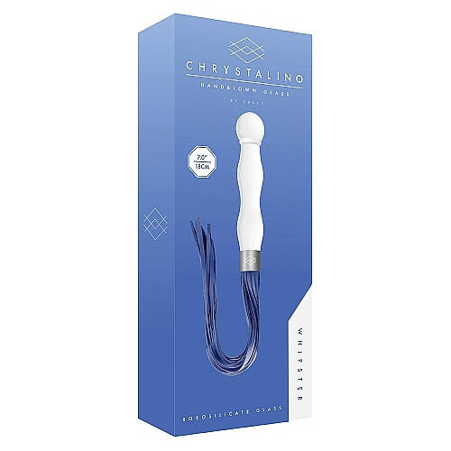 7" Whipster Glass Dildo Flogger
