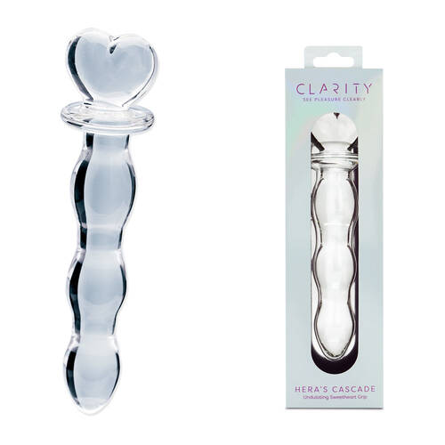 Clarity - Hera's Cascade Clear 15 cm Glass Dildo