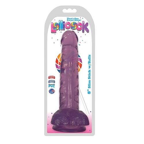 8" Slim Stick with Balls - Grape Ice