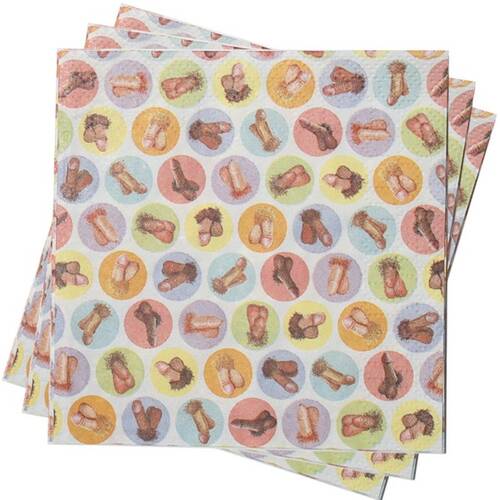 Dirty Napkins: Mini Penis Napkins (8 X Pack)