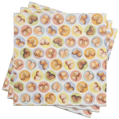 Dirty Napkins: Mini-Boob Style Napkins (8 X Pack)
