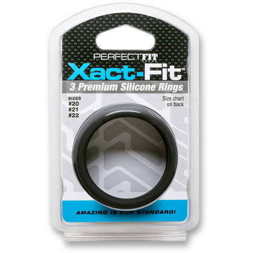 Xact-Fit Silicone Cock Rings x3