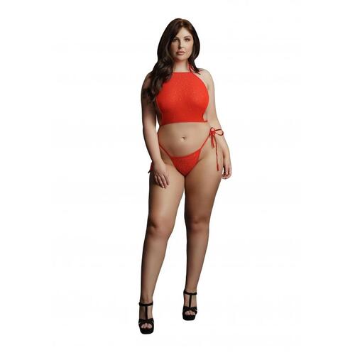 Festive Rhinestone Top/Thong Osx