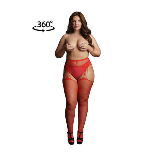 Suspender Rhinestone Pantyhose  Osx