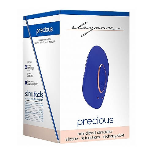 Elegance Mini Rechargeable Clitoral Stimulator Precious Blue