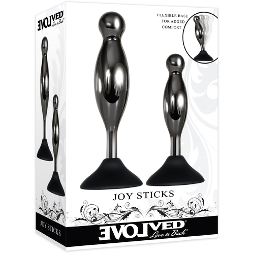 Joy Sticks Metal Butt Plugs x2