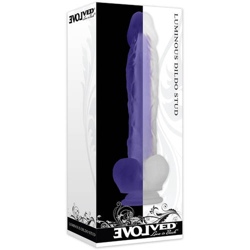 9" Glowing Purple Cock