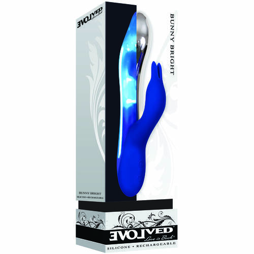 8" Bright  Light Up Rabbit Vibrator