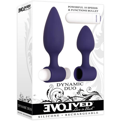 Dynamic Duo Vibrating Butt Plugs