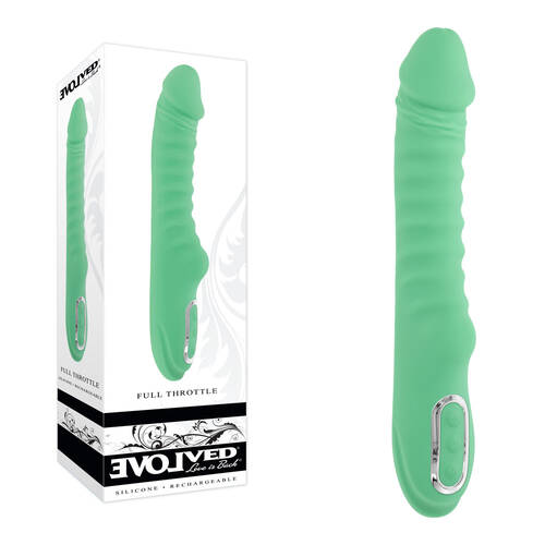 Evolved FULL THROTTLE Mint Green 24.1 cm USB Rechargeable Vibrator