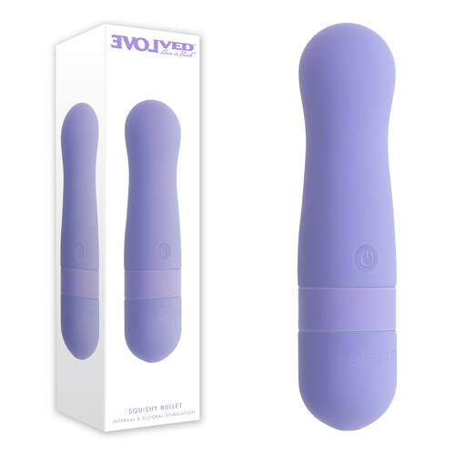 Evolved SQUISHY BULLET Purple 11 cm USB Rechargeable Bullet