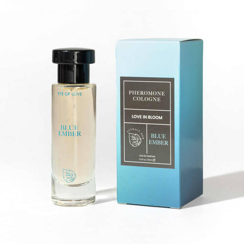 Eye Of Love Love In Bloom Blue Ember Pheromone Cologne - 30ml Citrus & Cedar Scented Pheromone Cologne for Men to attract Women - 30 ml Spray