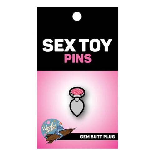 Gem Butt Plug Enamel Pin