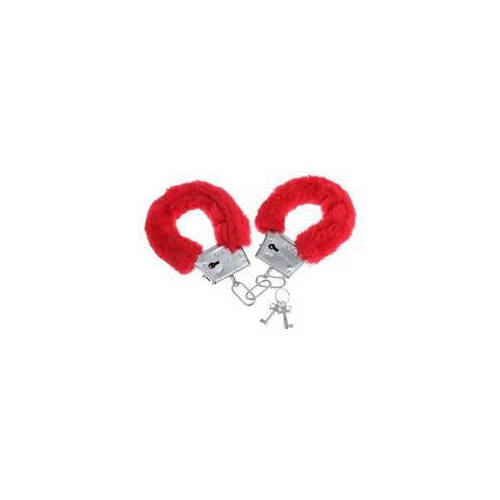 Red Fluffy Handcuffs