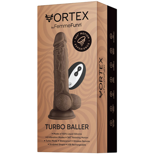 8" Turbo Baller Vibrating Dildo