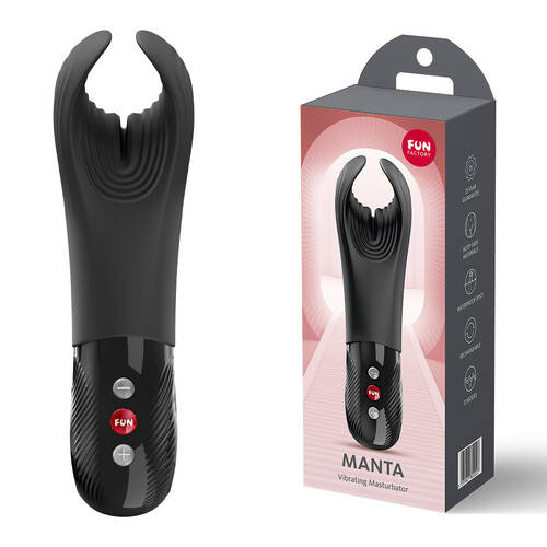 Fun Factory MANTA Black Black USB-C Rechargeable Unisex Vibrator