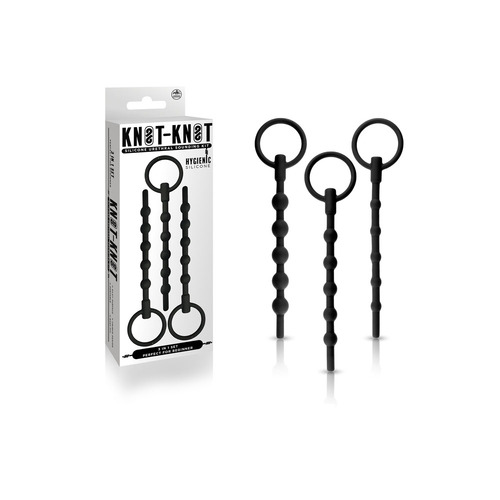 Knot Knot Black Urethral Sounding Kit - 3 Piece Set