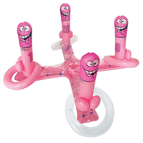 Inflatable Pecker Toss Game Hens Novelty Game