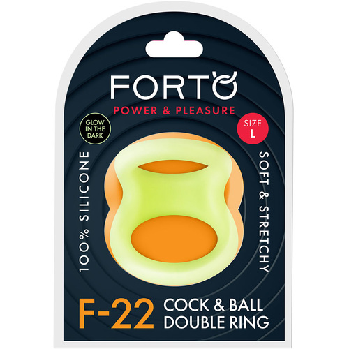 Large Glowing F-22 Cock & Ball Ring