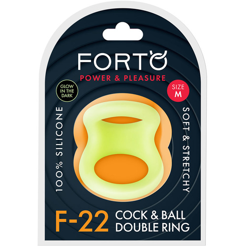Medium Glowing F 22 Cock & Ball Ring