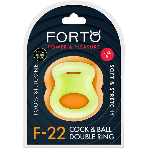 Small Glowing F-22 Cock & Ball Ring