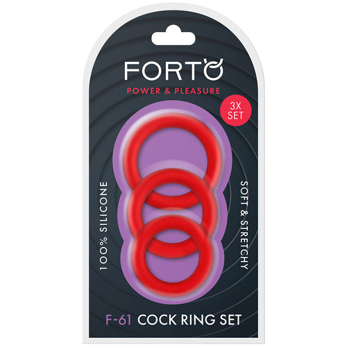 F-61 Silicone Cock Rings x3