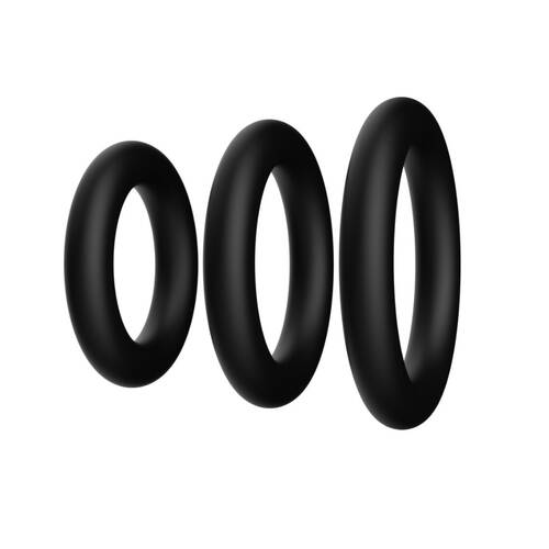 F-39: Trio Cockring Set - Black