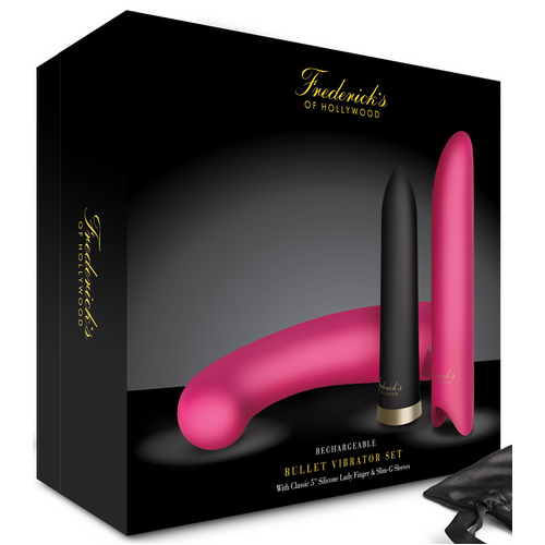 Rechargeable Bullet Lady Finger and G Sleeve