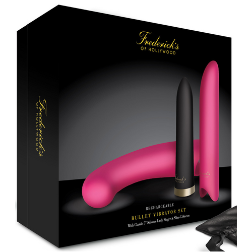 Rechargeable Bullet Lady Finger and G Sleeve