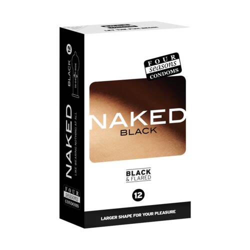 64mm Black Condoms x12