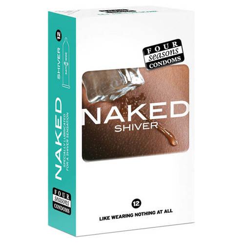 54mm Naked Shiver Condoms x12