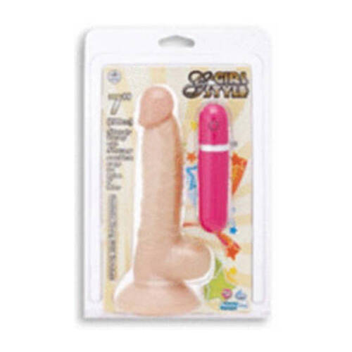 7" Vibrating Cock + Suction Cup
