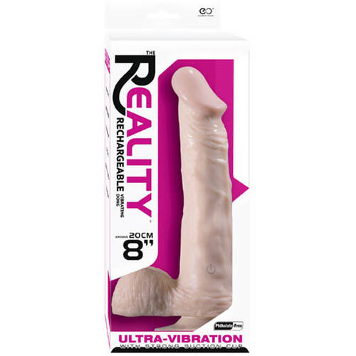 8" Vibrating Cock + Balls