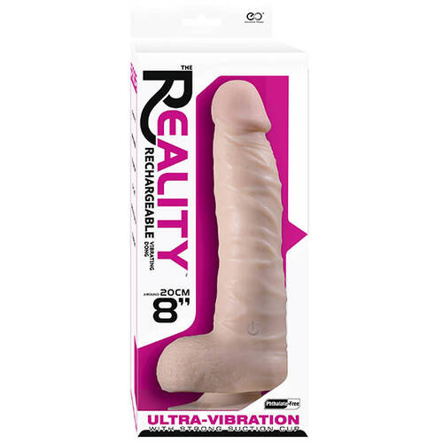 8" Ultra Vibrating Cock + Balls