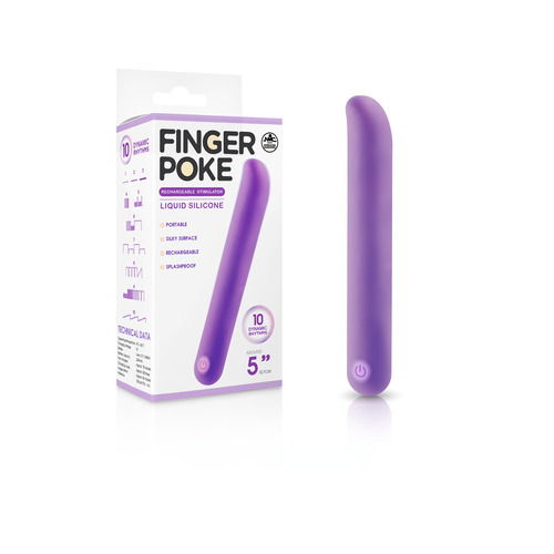 Finger Poke - Purple Purple 12.7 cm USB Rechargeable Bullet
