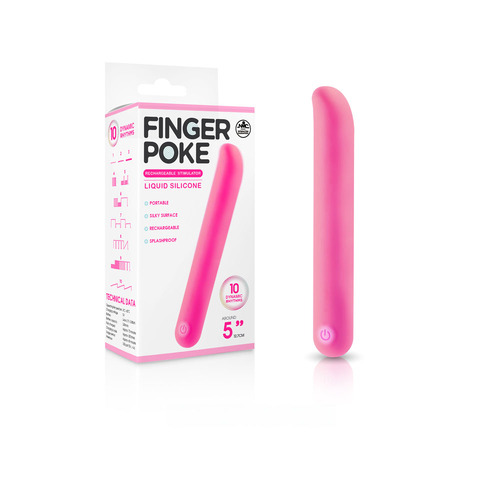 Finger Poke - Pink Pink 12.7 cm USB Rechargeable Bullet