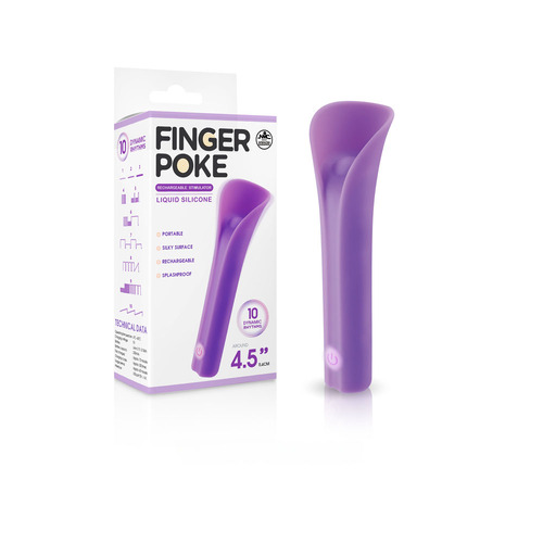 Finger Poke - Purple Purple 11.4 cm USB Rechargeable Bullet