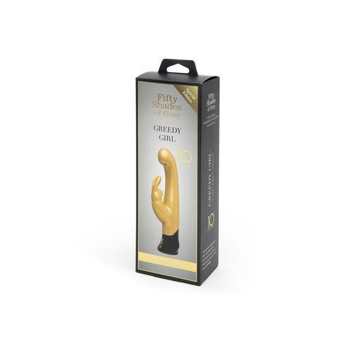 Fifty Shades of Grey Greedy Girl 10 Year Anniversary Gold Rabbit***