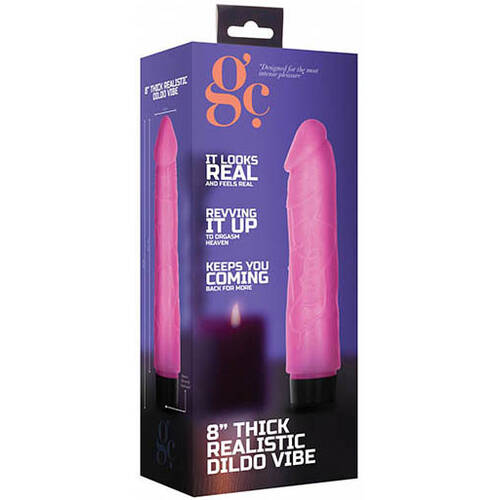 8" Thick  Realistic Vibrating Cock