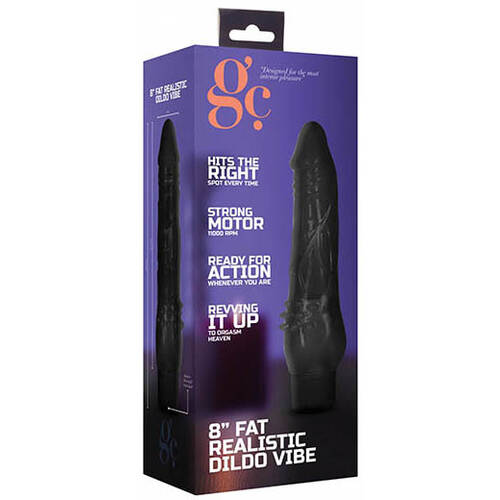 8" Fat Realistic Vibrating Cock