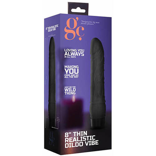 8" Thin Realistic Vibrating Cock